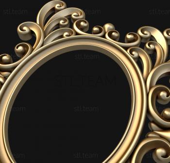 3D model Oval carved frame, provence, 3d model for CNC (STL)